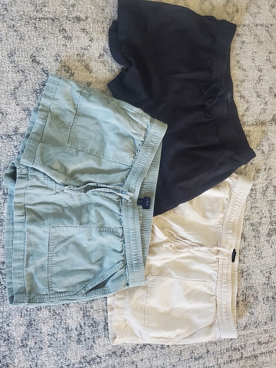 J. Crew Pants - Women’s Casual Drawstring Shorts - Black, Sage, Cream